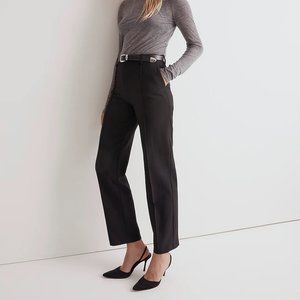 Madewell Black High-Rise Straight-Leg Pants